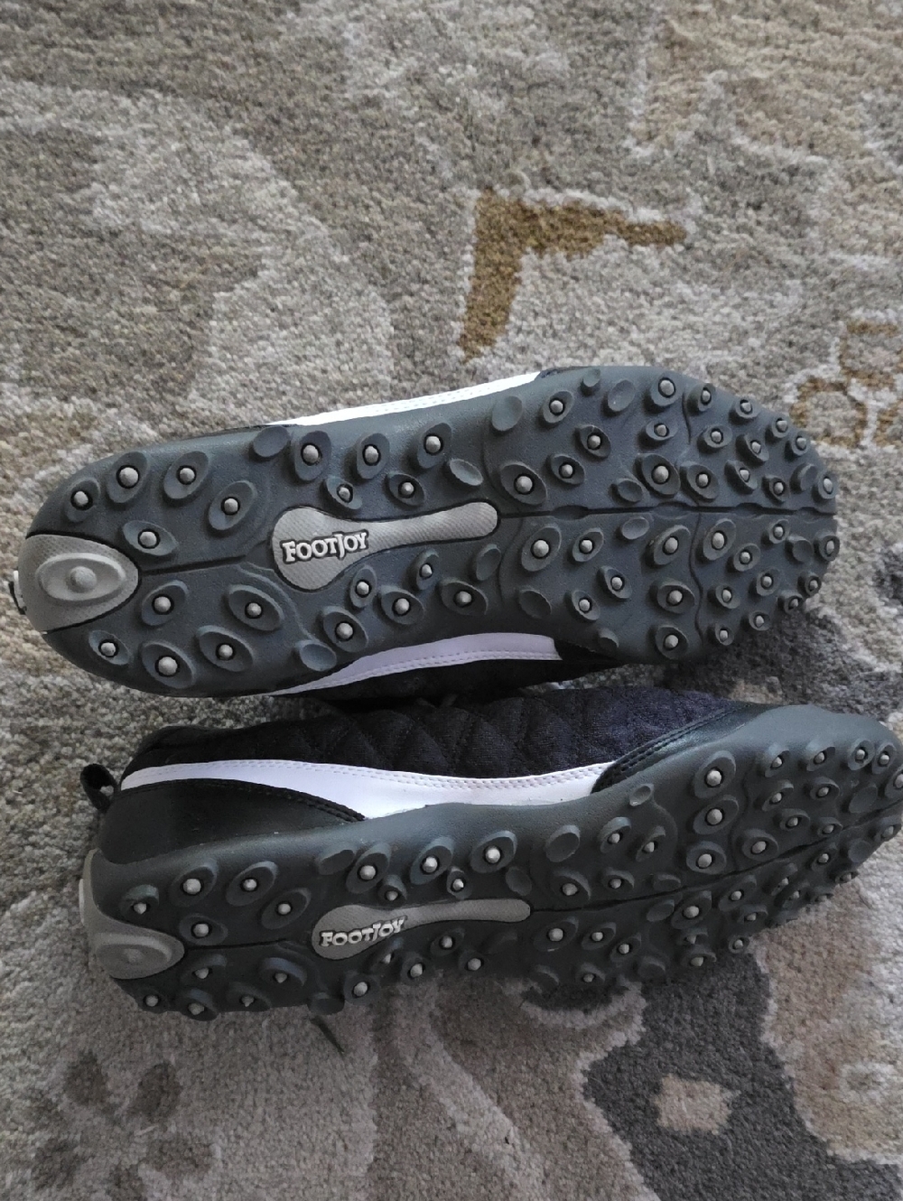 FootJoy Black and White Golf Shoes with Soft-Spike Outsole
